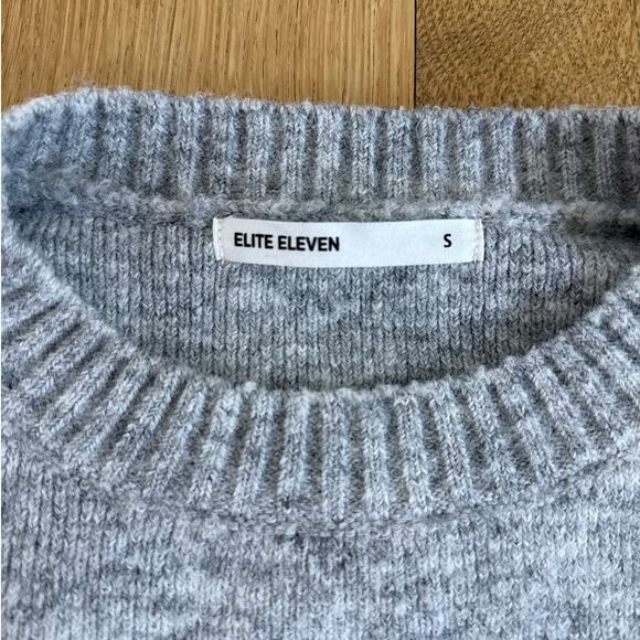 Elite Eleven Knit Crew Neck Sweater & Wide Leg Pants Size S & XS Gray - Picture 3 of 6